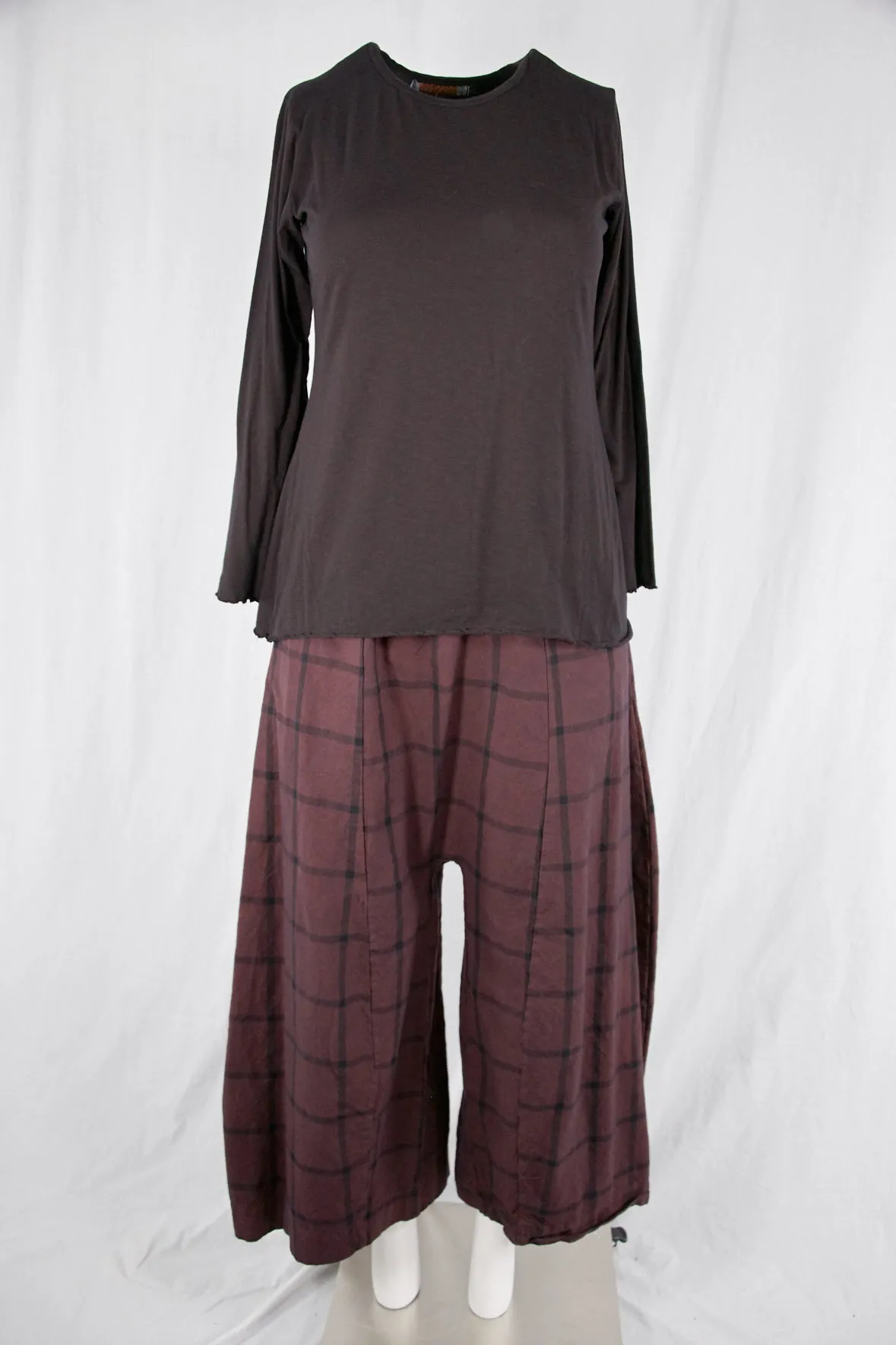 1240-Long Sleeve Layer Tee Black Cherry-U