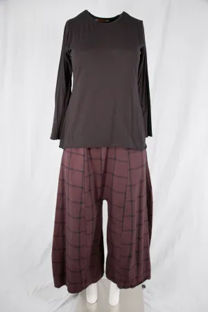 1240-Long Sleeve Layer Tee Black Cherry-U