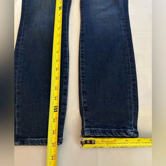 $145 GOOD AMERICAN Jeans Womens Size 2 (26x27) Skinny Straight Stretch Tapered