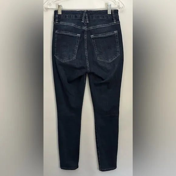 $145 GOOD AMERICAN Jeans Womens Size 2 (26x27) Skinny Straight Stretch Tapered