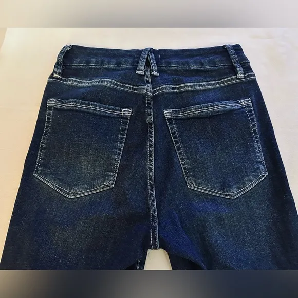 $145 GOOD AMERICAN Jeans Womens Size 2 (26x27) Skinny Straight Stretch Tapered