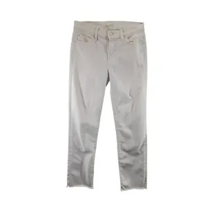 29x27 Mother Jeans The Rascal Ankle Snippet Stayin Alive White Raw Hem Mid Rise