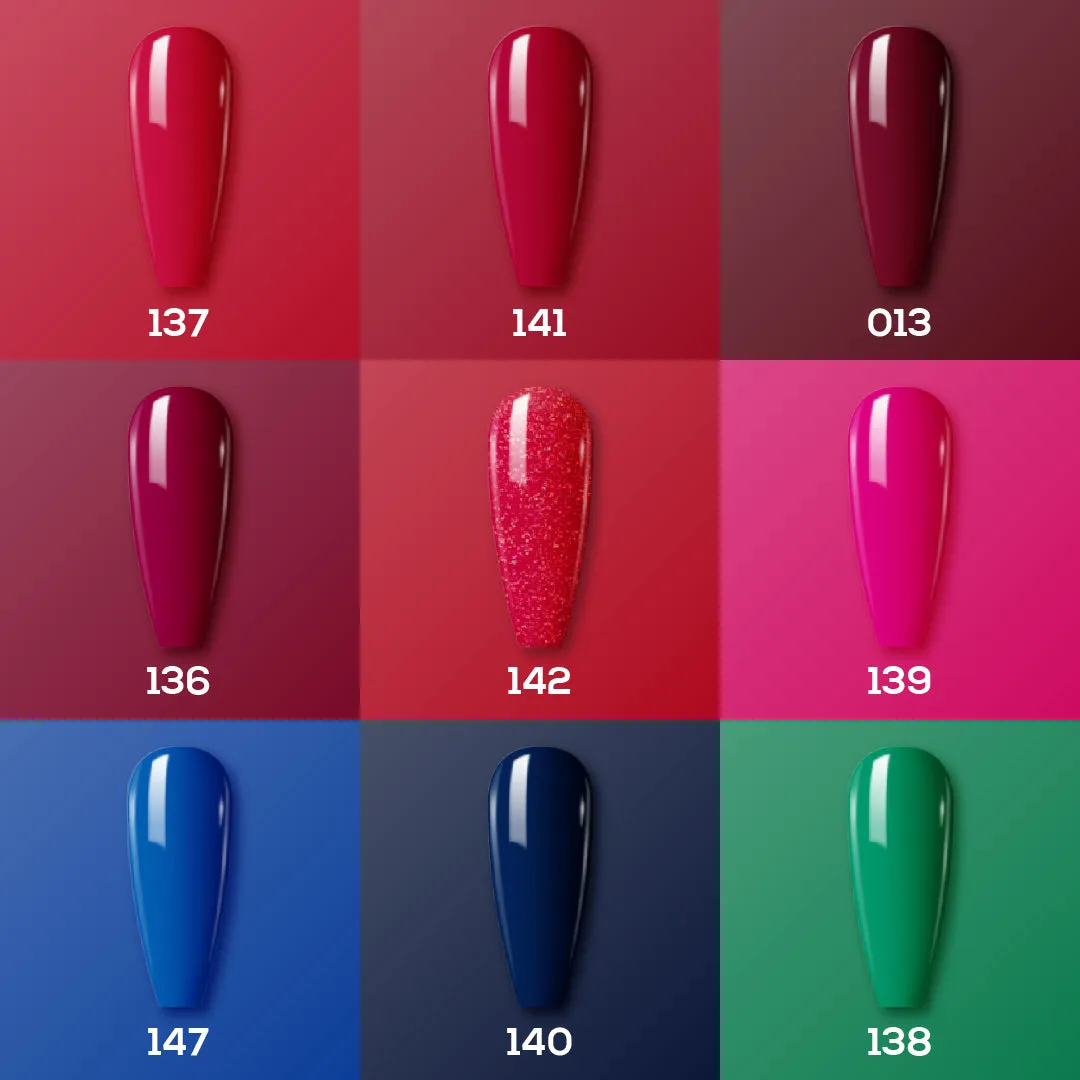 9 LDS Holiday Healthy Gel Nail Polish Collection - BACKSTAGE SECRET - 013; 136; 137; 138; 139; 140; 141; 142; 147