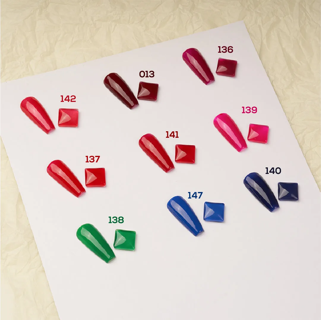 9 LDS Holiday Healthy Gel Nail Polish Collection - BACKSTAGE SECRET - 013; 136; 137; 138; 139; 140; 141; 142; 147