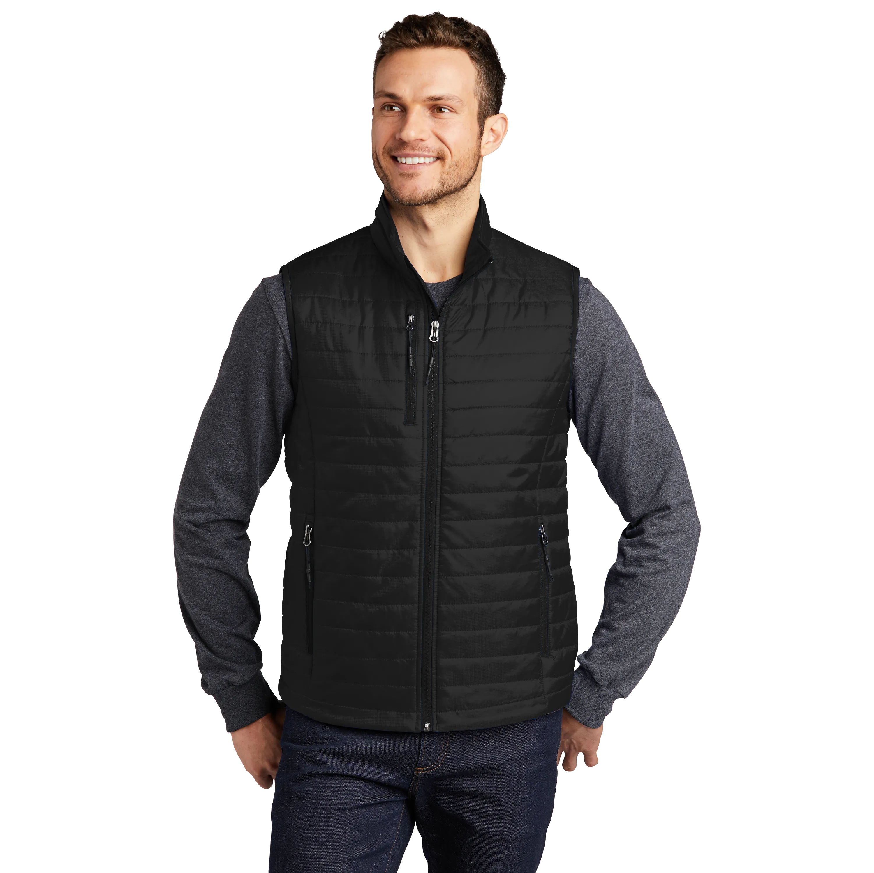 A2065M Mens Packable Puffy Vest