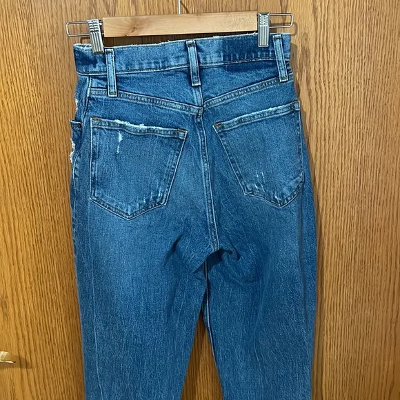 Abercrombie &amp; Fitch - the 90’s Straight High Rise Curve Love Blue Denim Jeans