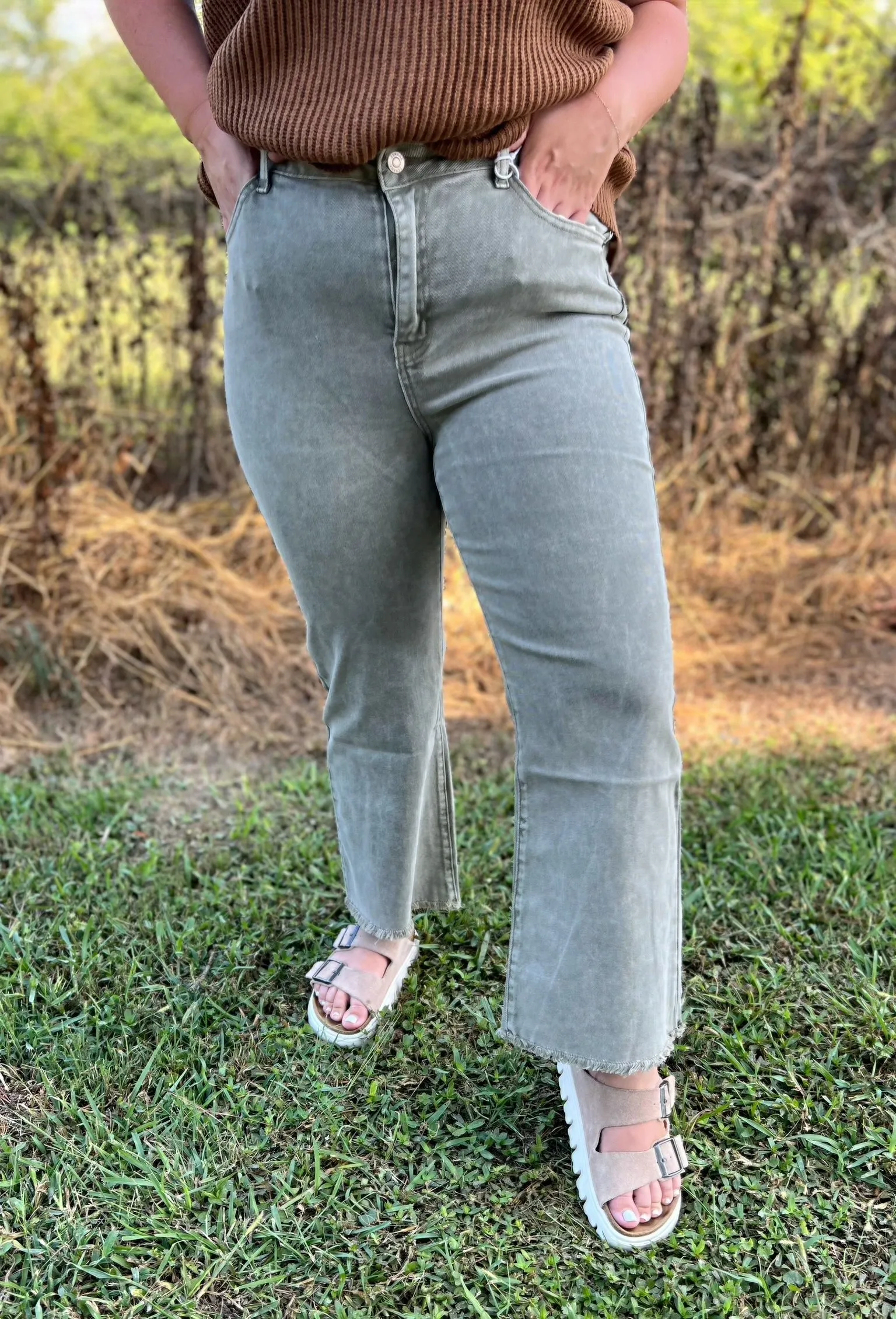 Acid Wash Bootcut Jean