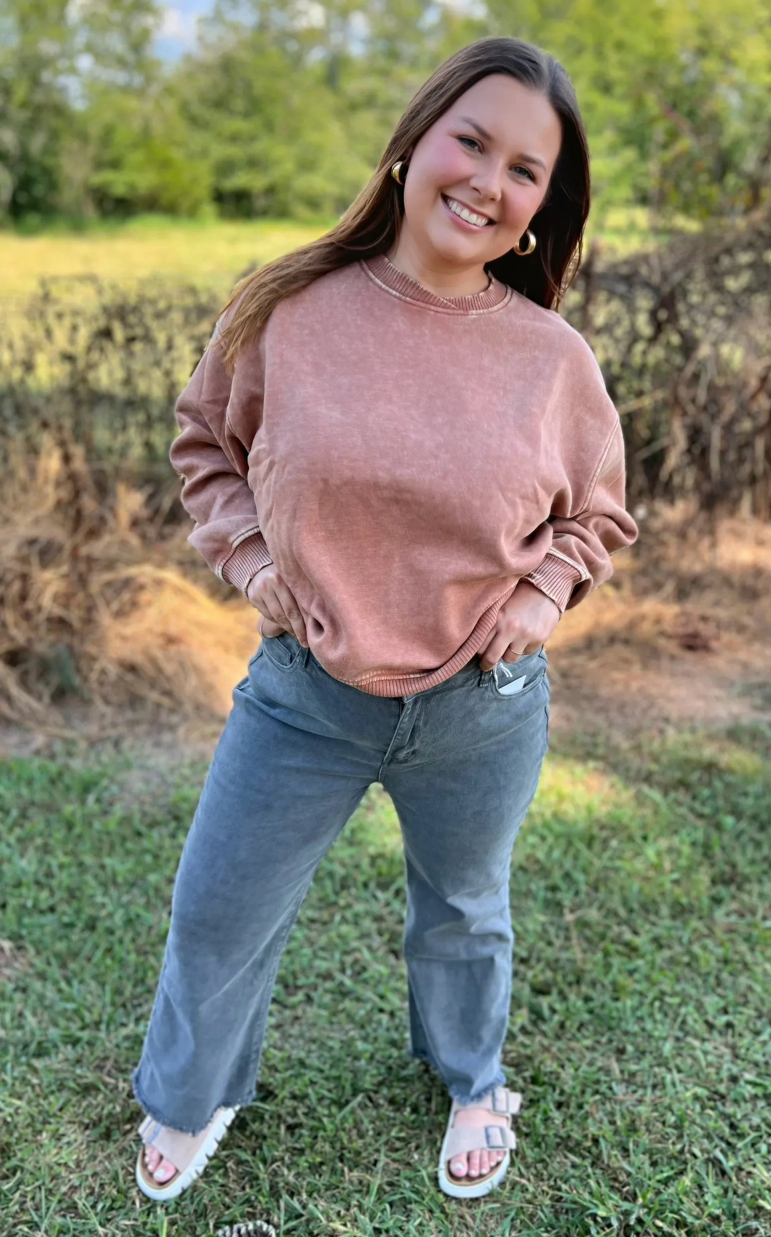 Acid Wash Bootcut Jean