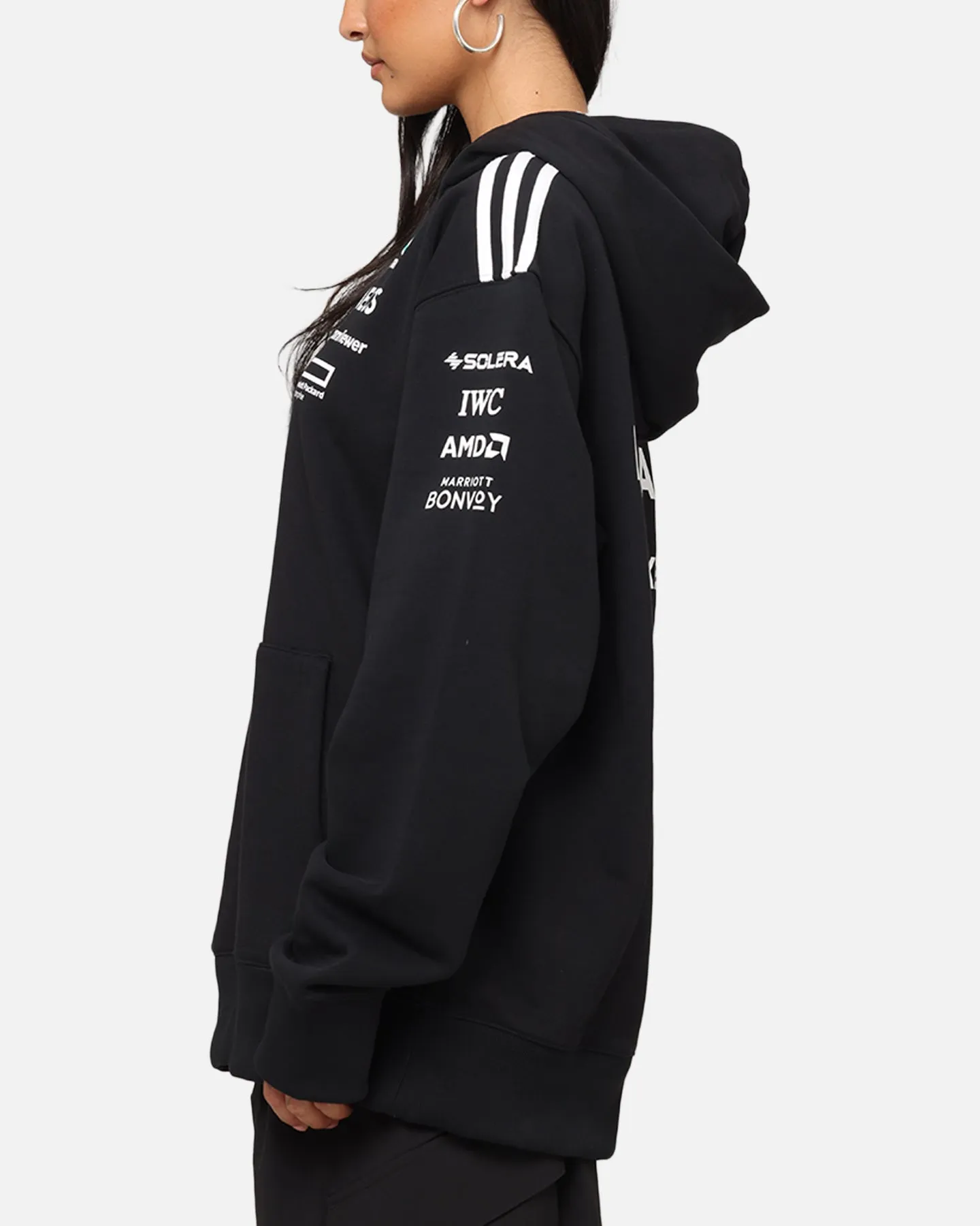 adidas x Mercedes-AMG PETRONAS Formula One F1 2025 Team Hoodie Black/White