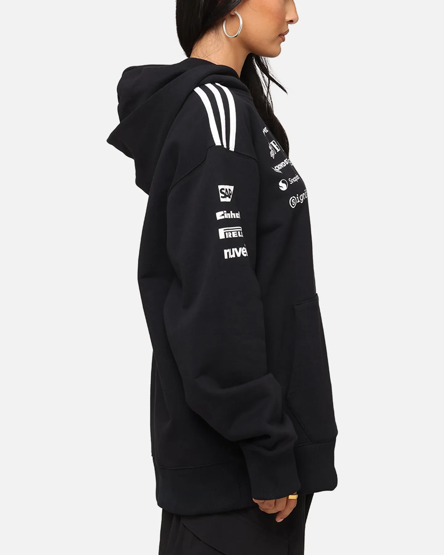 adidas x Mercedes-AMG PETRONAS Formula One F1 2025 Team Hoodie Black/White