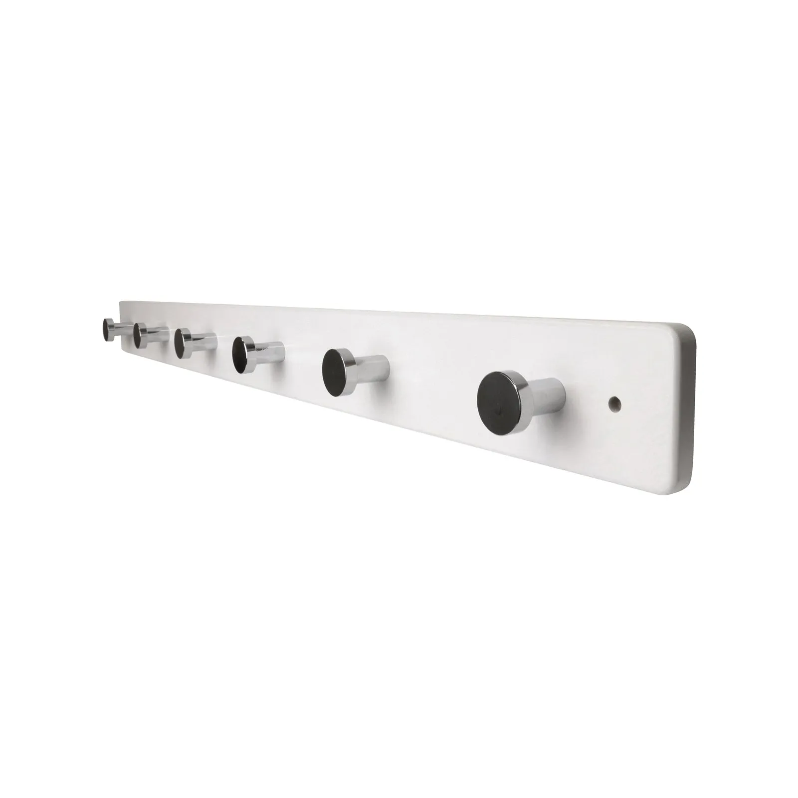Adoored 95cm White 6 Chrome Hook Hat And Coat Rack