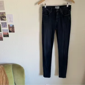 Agolde High Rise Sophie Skinny Jeans Vacant Indigo Dark Blue Stretch Denim