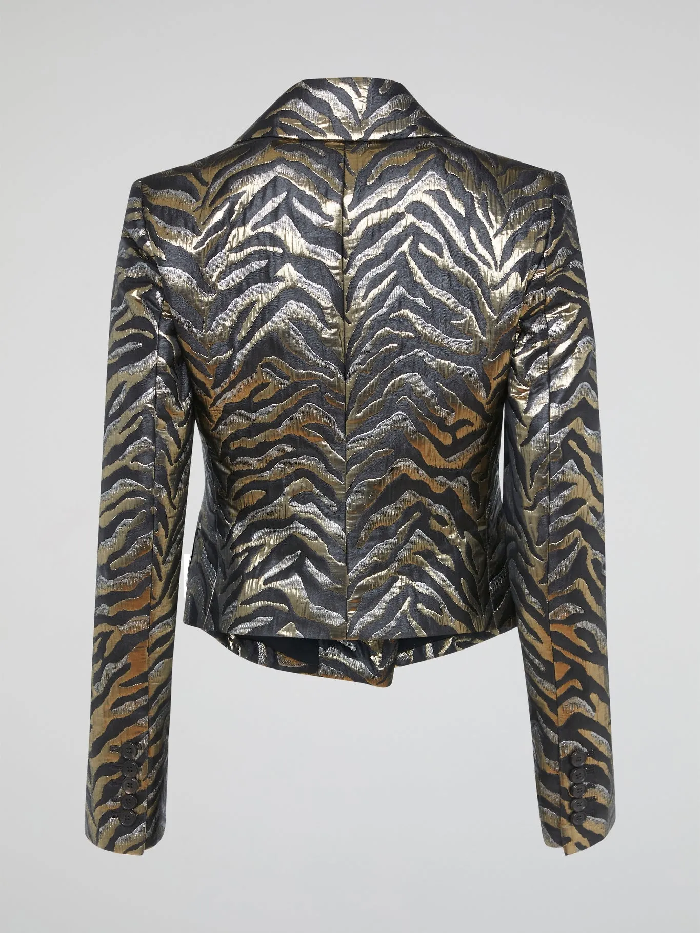 Animal Print Leather Blazer