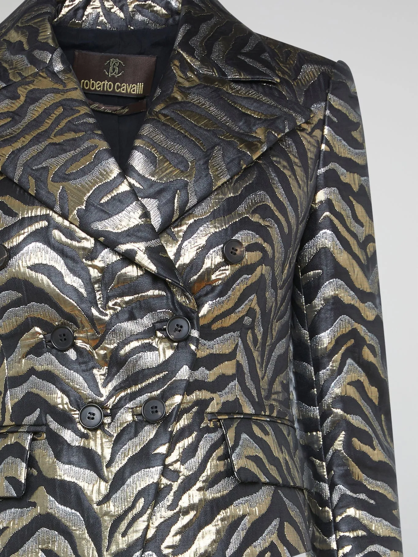 Animal Print Leather Blazer