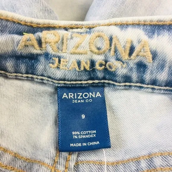 Arizona‎ Jean Co Jegging Crop Jeans Acid Wash Stretch 9