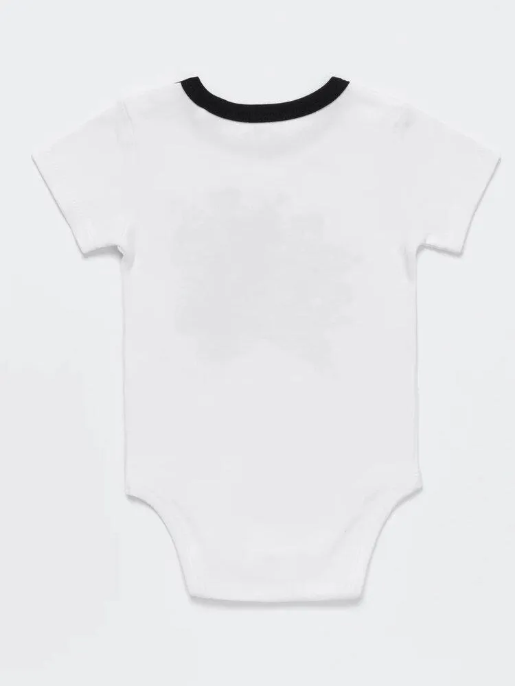 Artie - Just Smile White Short Sleeve Baby Bodysuit