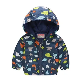 Autumn Winter Boys Jacket New Keep Warm Baby Coat Hooded Zipper Fashion Fur Collar Boys Outerwear