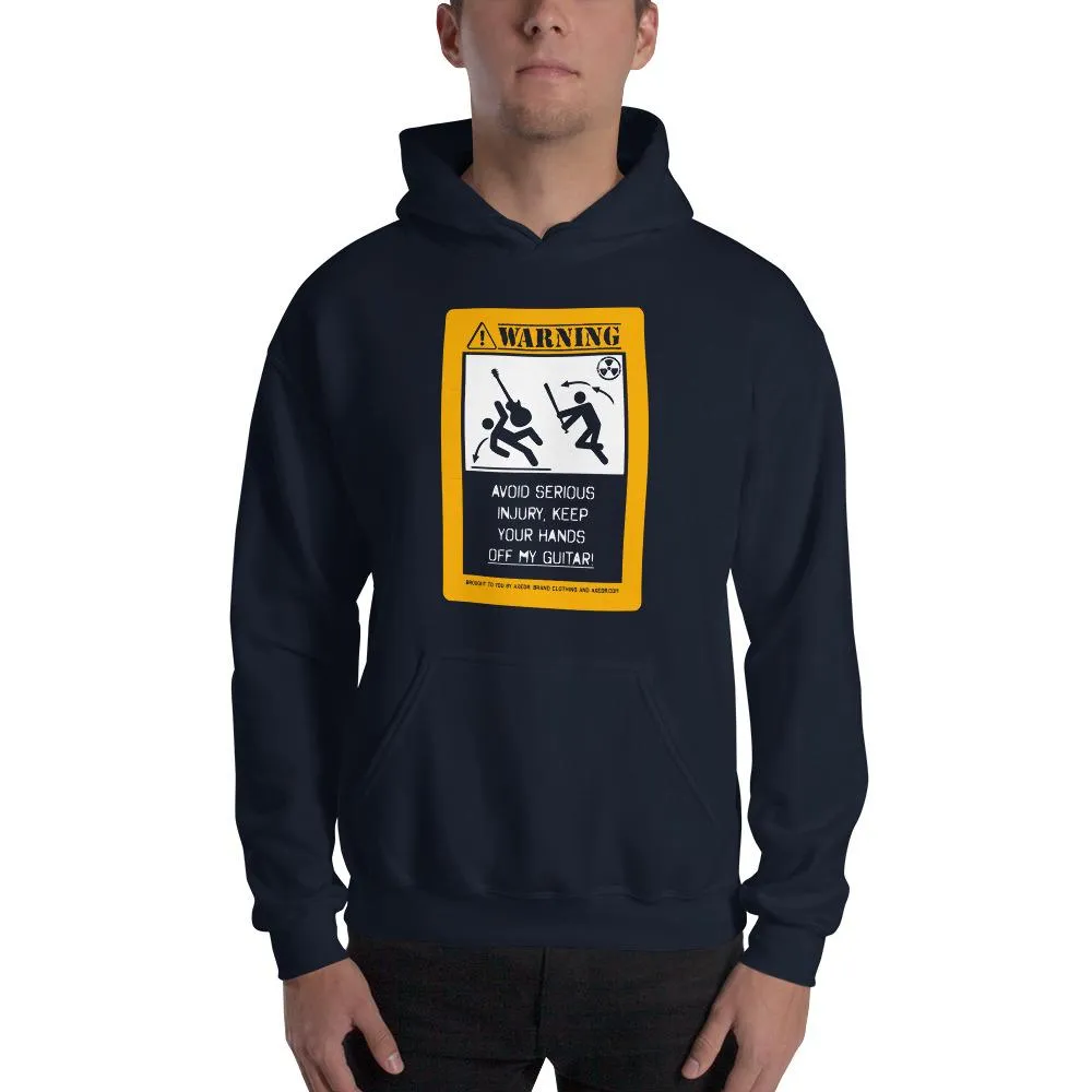 Axe Dr. "Warning, Avoid Serious Injury" Funny Guitar Hoodie