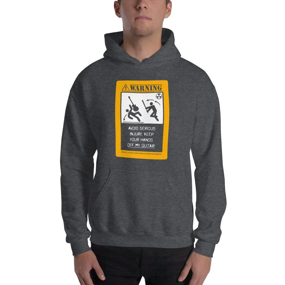 Axe Dr. "Warning, Avoid Serious Injury" Funny Guitar Hoodie