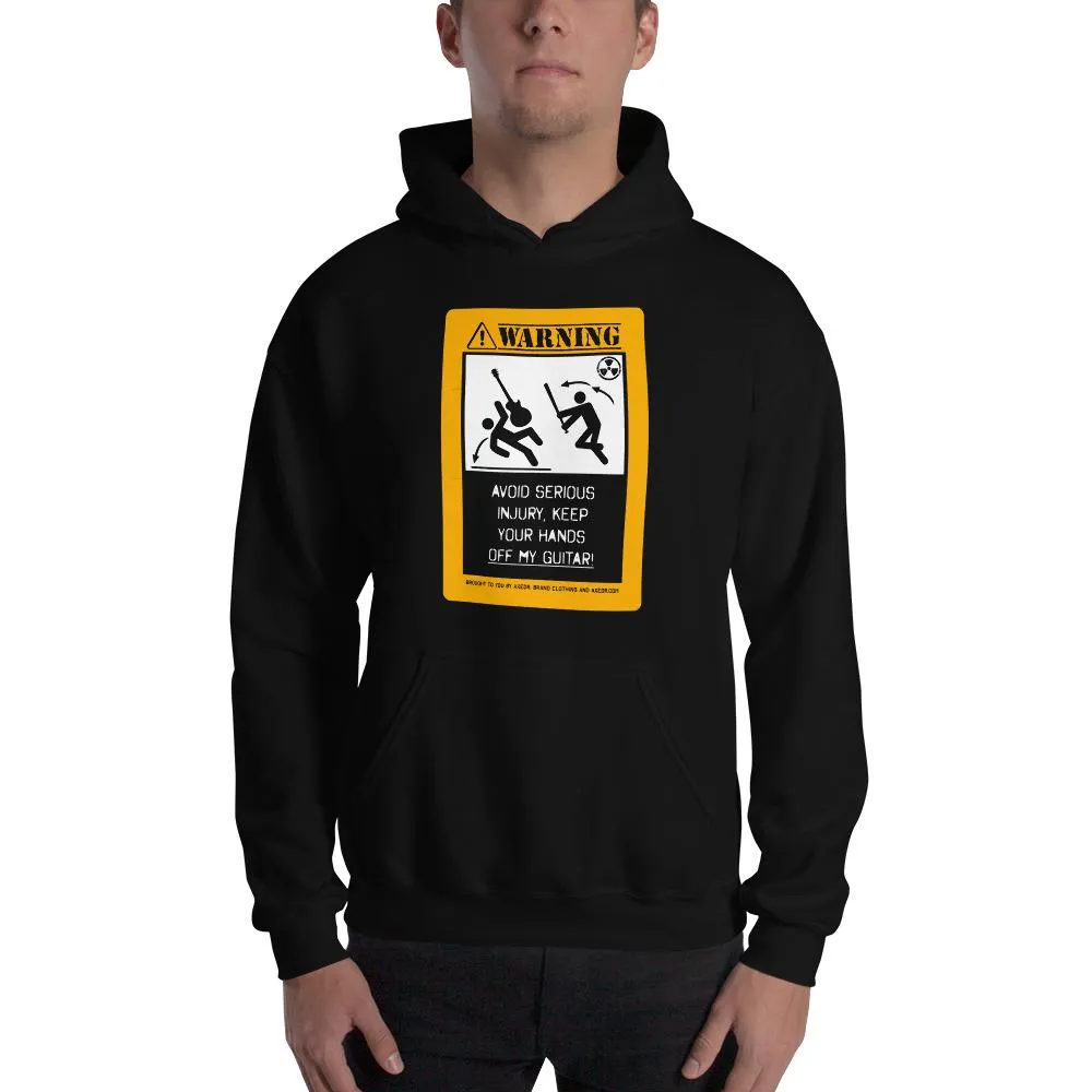 Axe Dr. "Warning, Avoid Serious Injury" Funny Guitar Hoodie