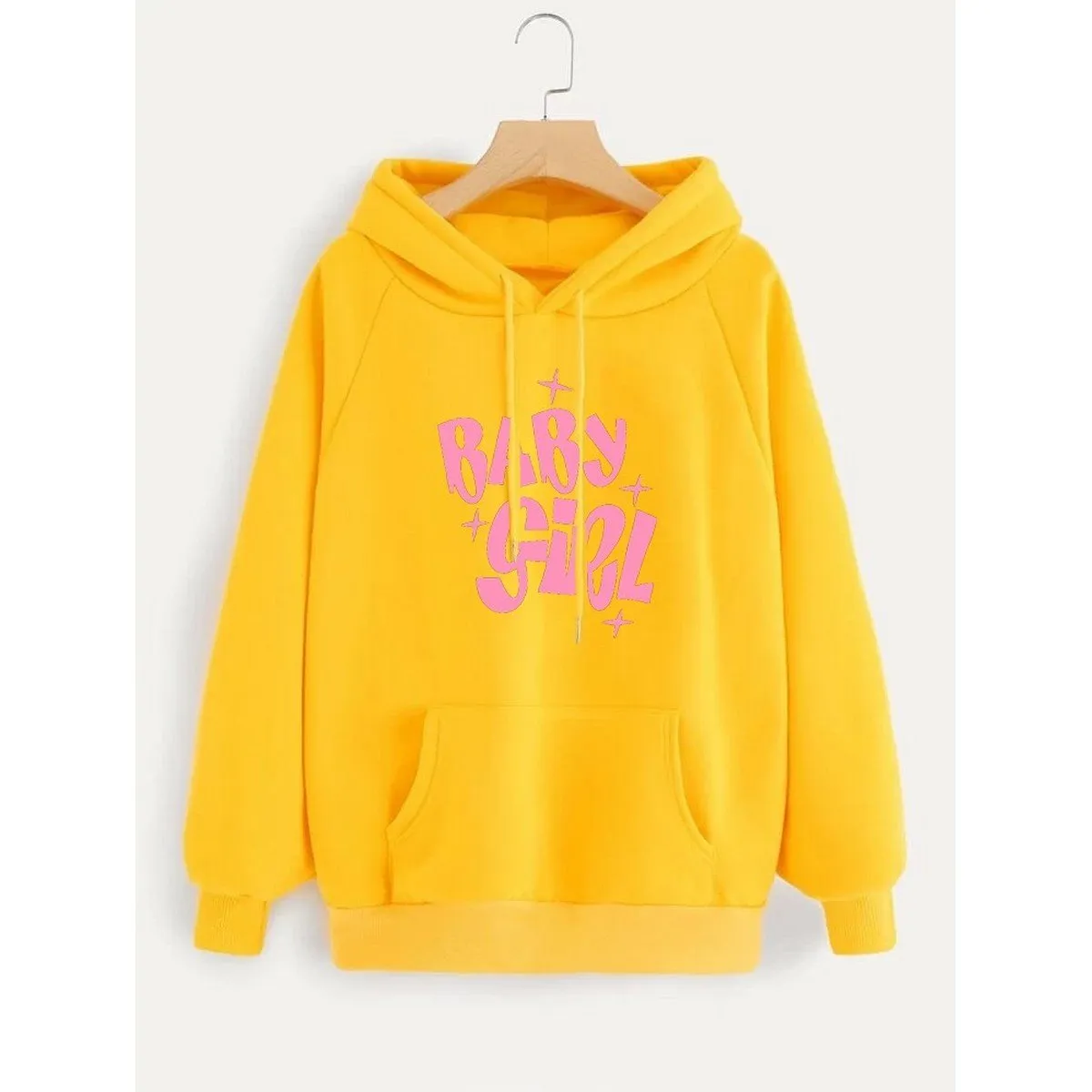 Baby Girl Fleece Full Sleeves Pull Over Hoodie For Women