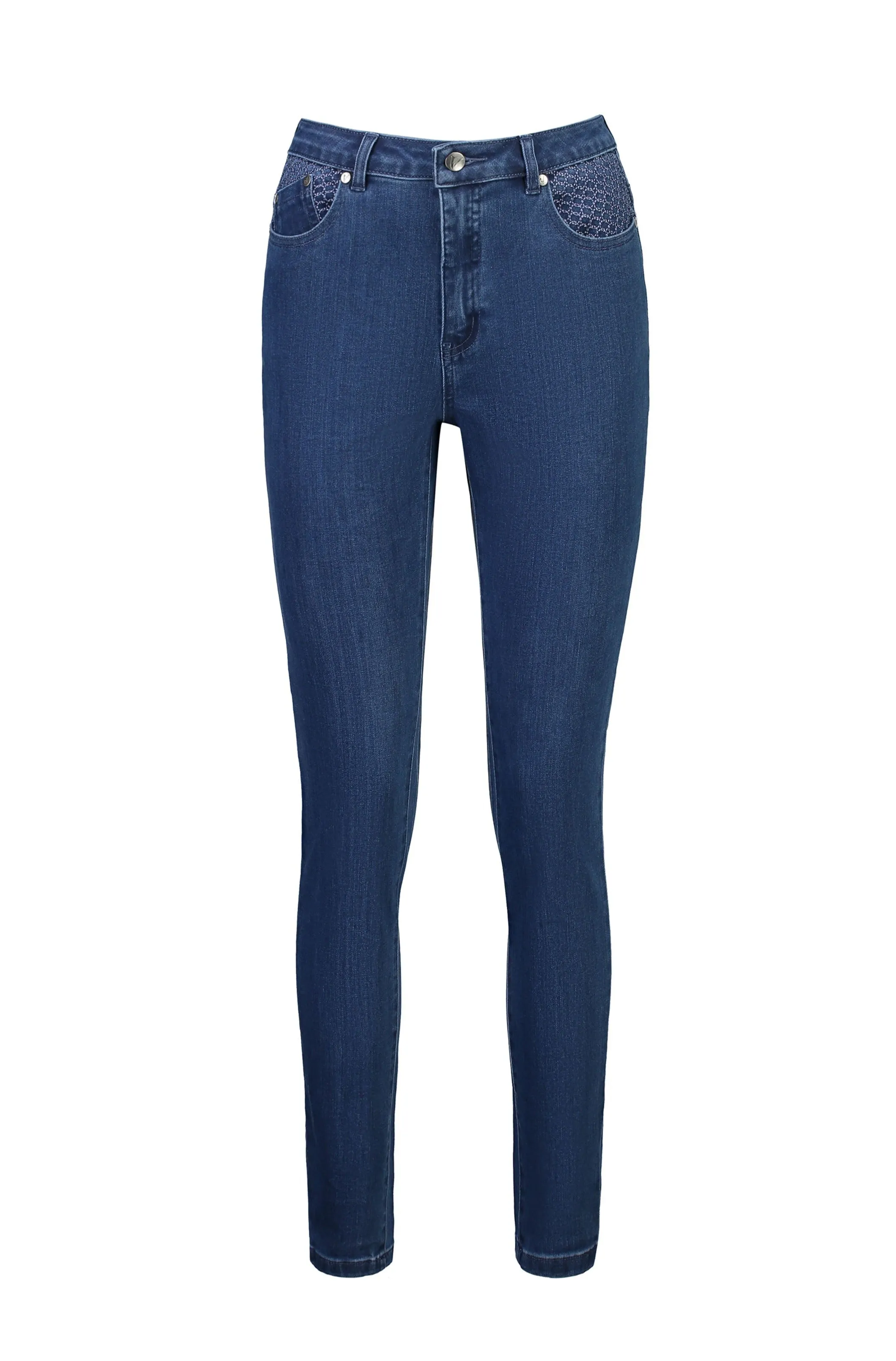 Basket Weave Skinny Jean 5535 - Plain New Blue