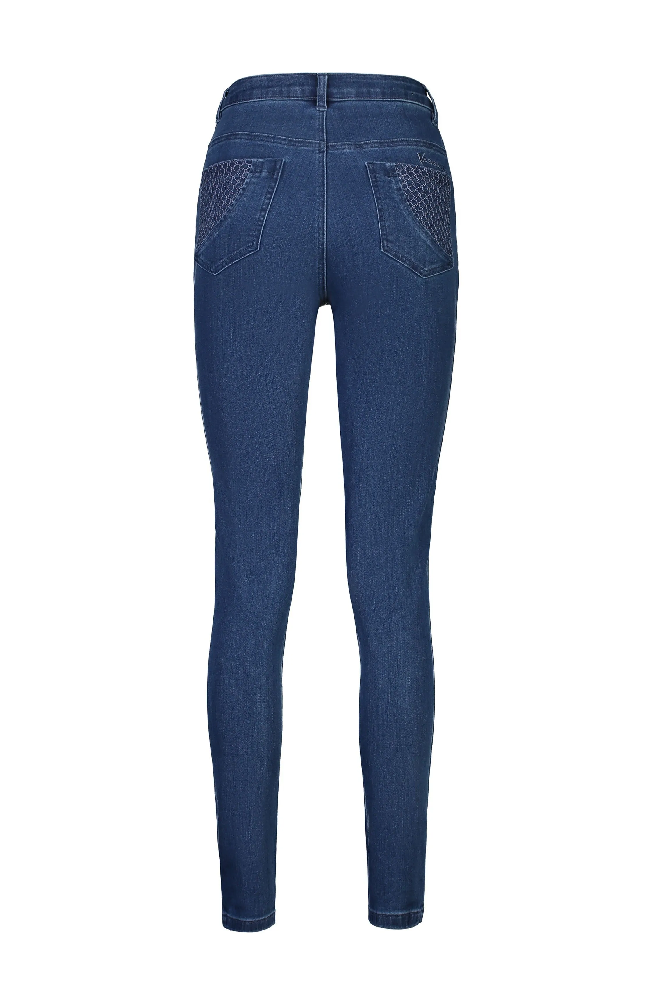 Basket Weave Skinny Jean 5535 - Plain New Blue