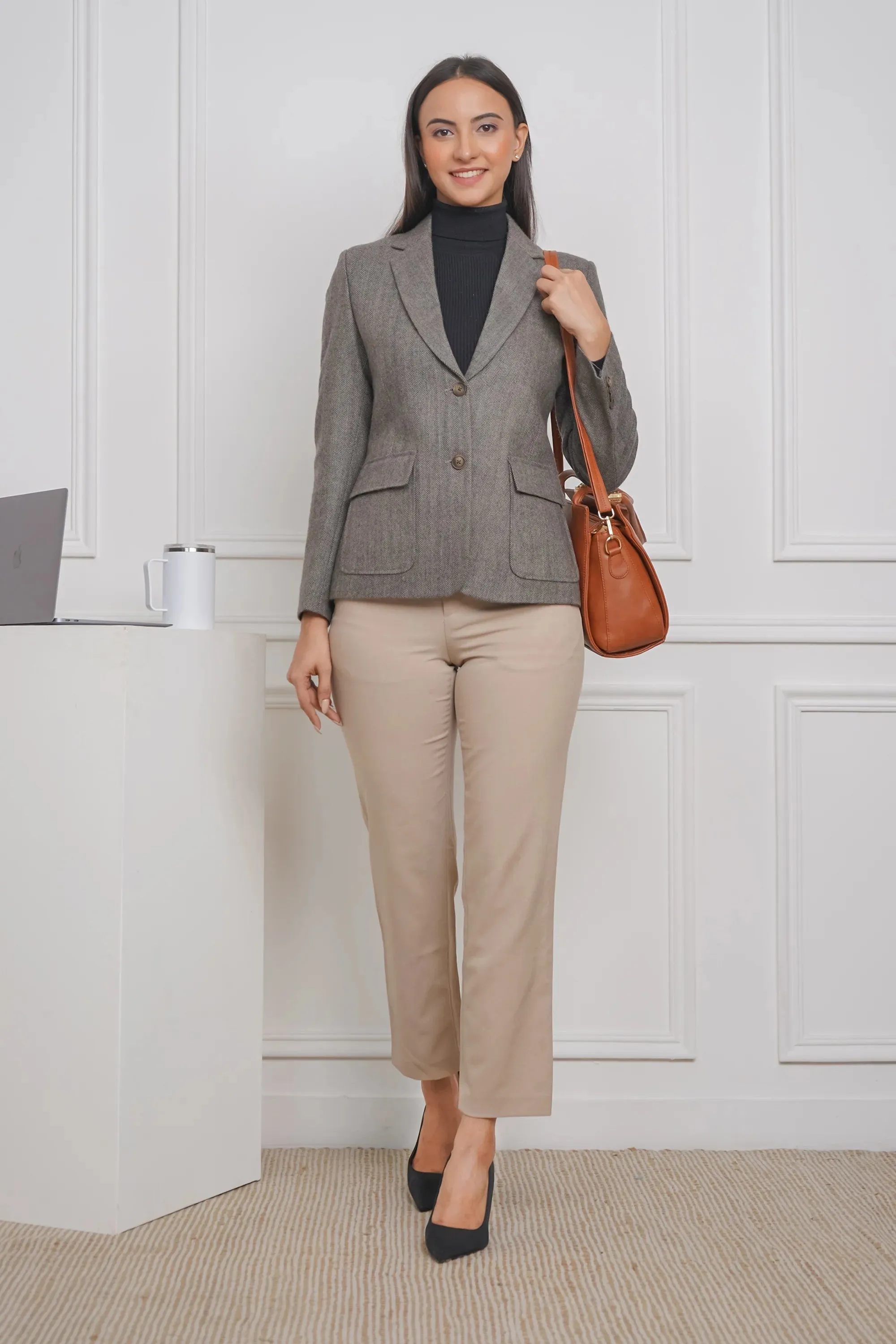 Beige Blaze Wool Blazer