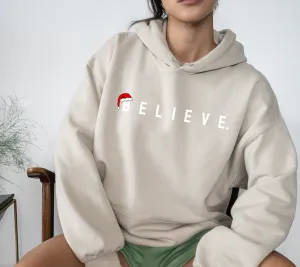 Believe Christmas Sand Hoodie/ Believe Santa Hat