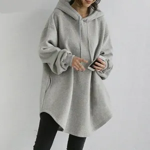 BerryBetty - Women's Hoodies Long Sleeve Sweatshirts Autumn Casual Solid Loose Long Drawstring Pullovers Oversized Streetwear