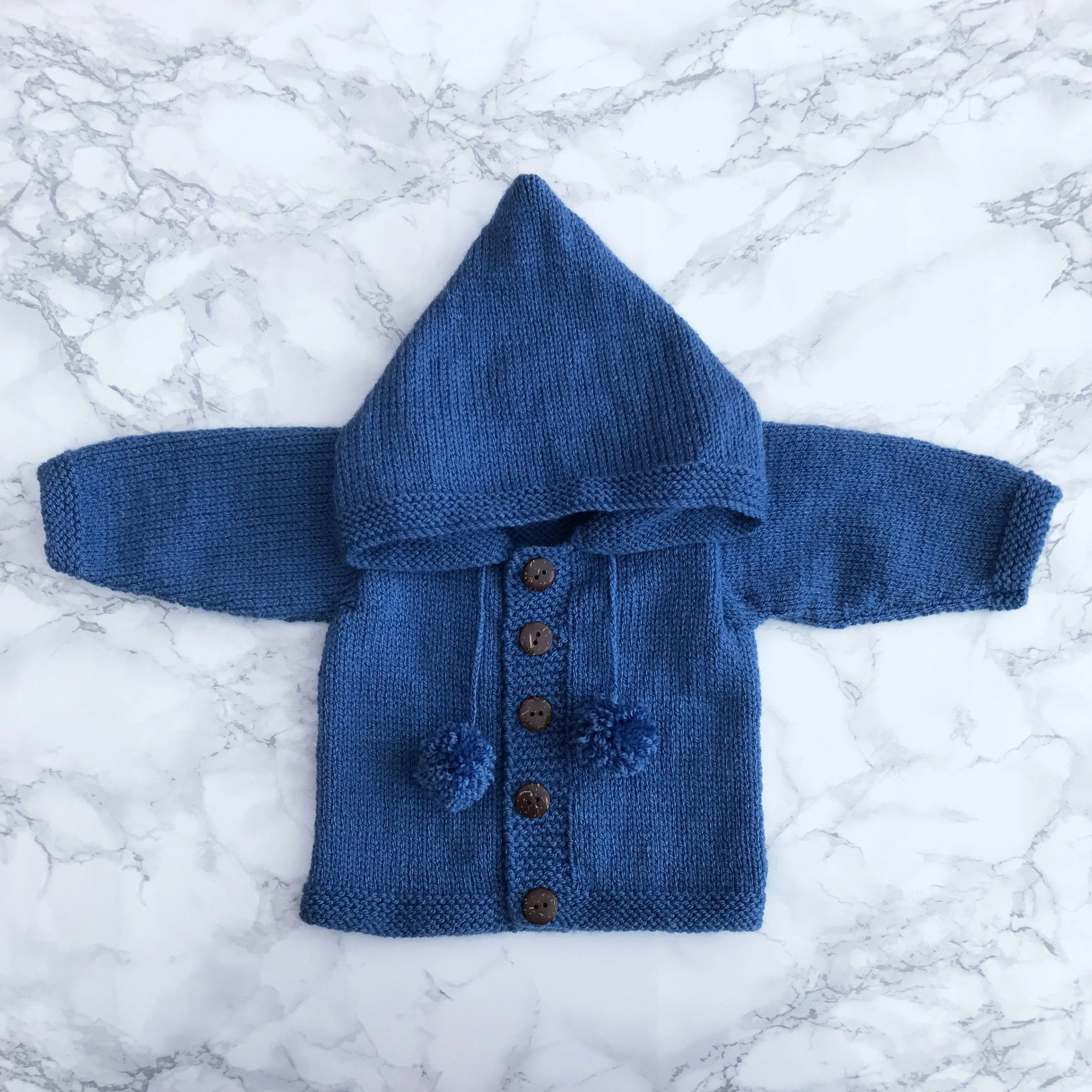 Bespoke Denim Blue Hoodie