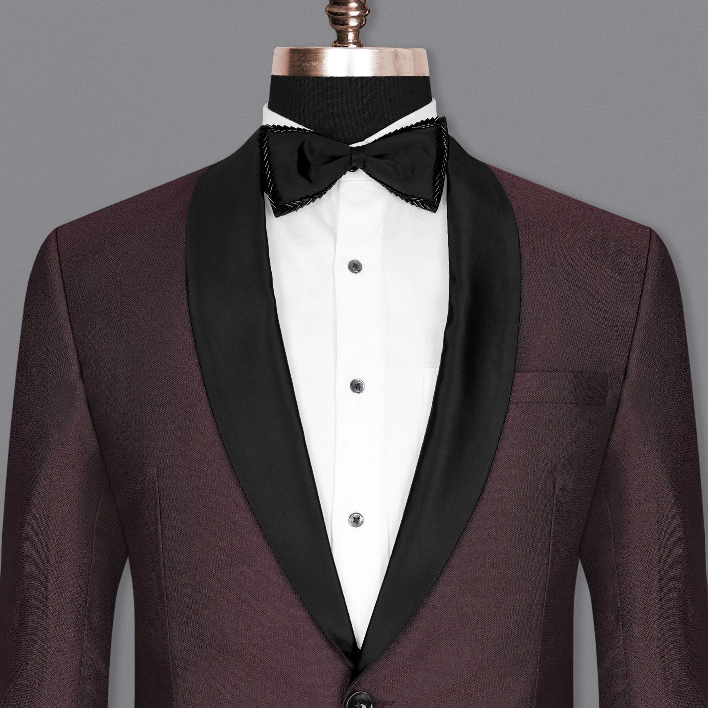 Bistre Wine Tuxedo Blazer