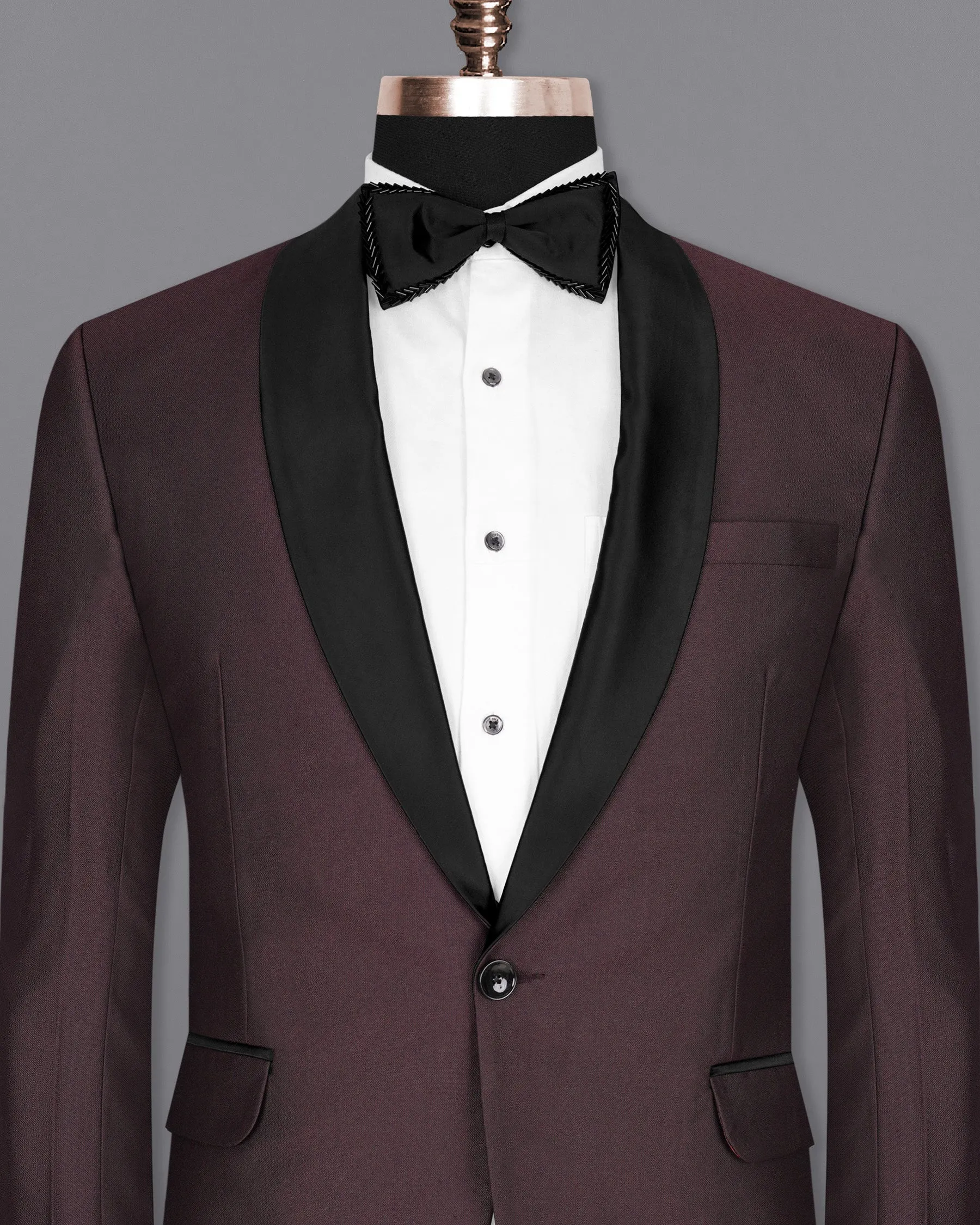 Bistre Wine Tuxedo Blazer