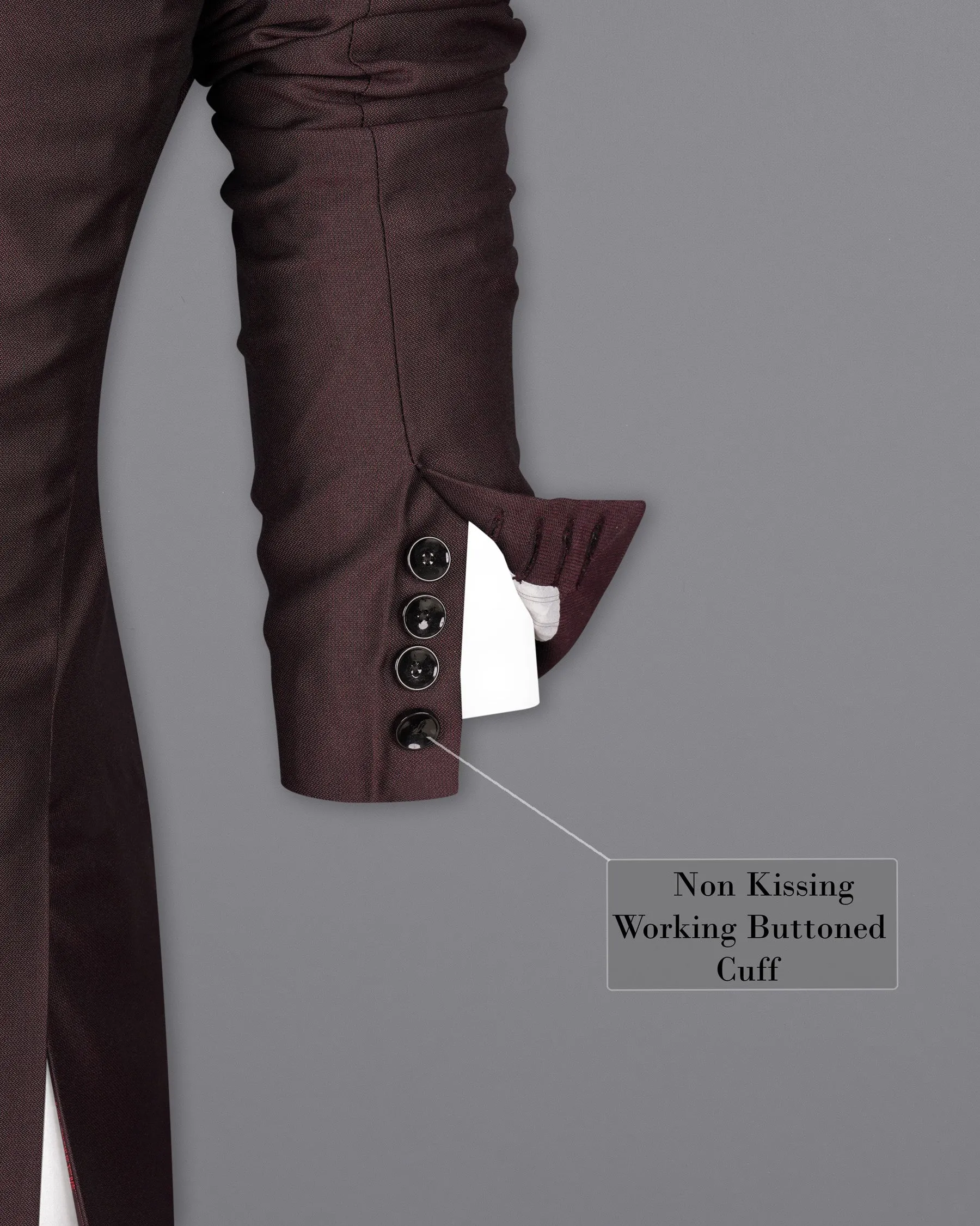 Bistre Wine Tuxedo Blazer