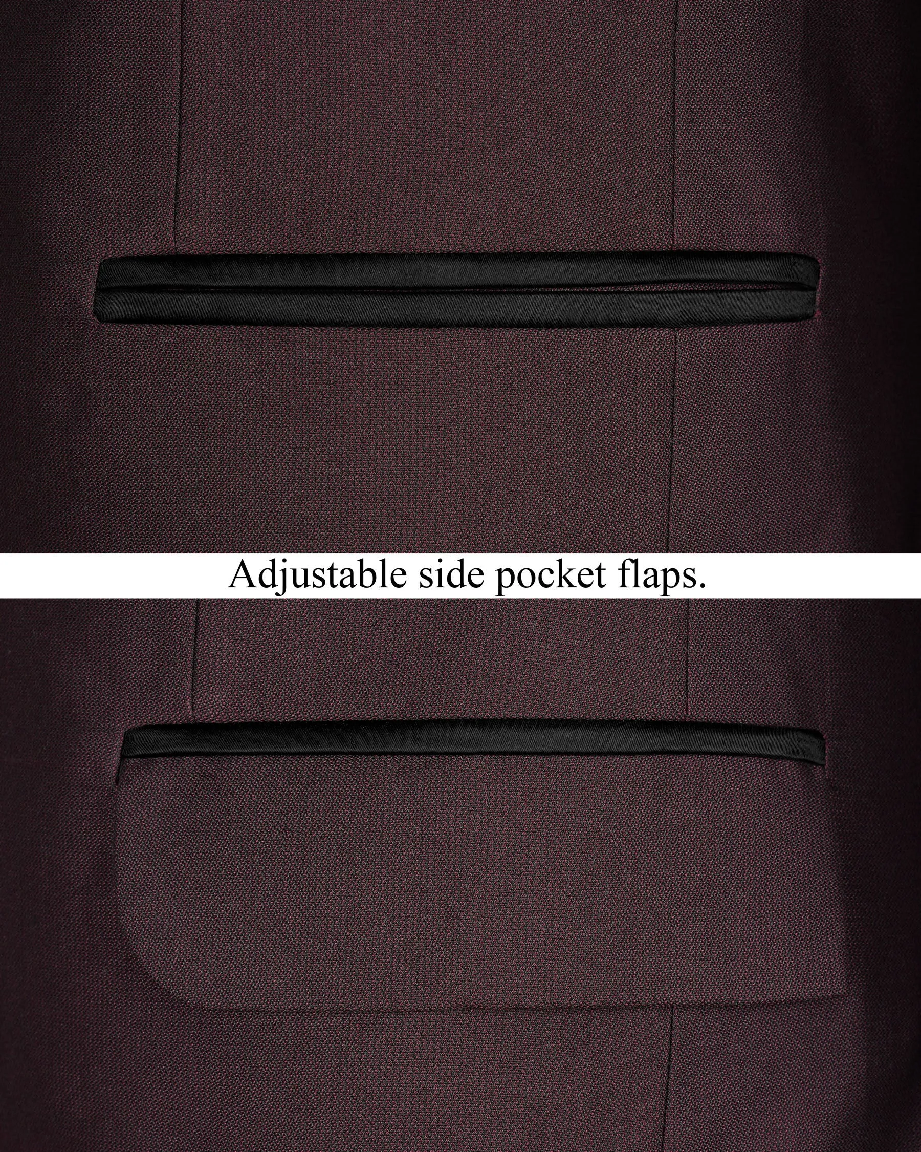 Bistre Wine Tuxedo Blazer