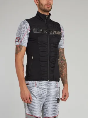 Black Quilted Jogging Vest