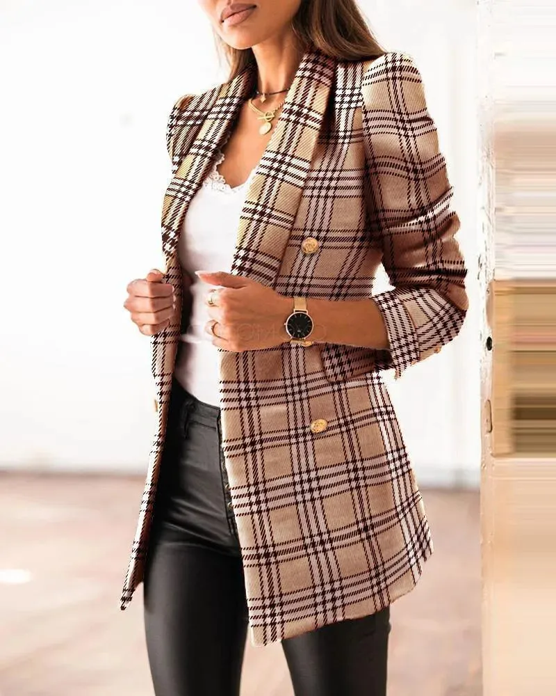 Blazer - Elegant Collection - Detailed Texture, Gold Buttons - Perfect for Work or Neat Occasion