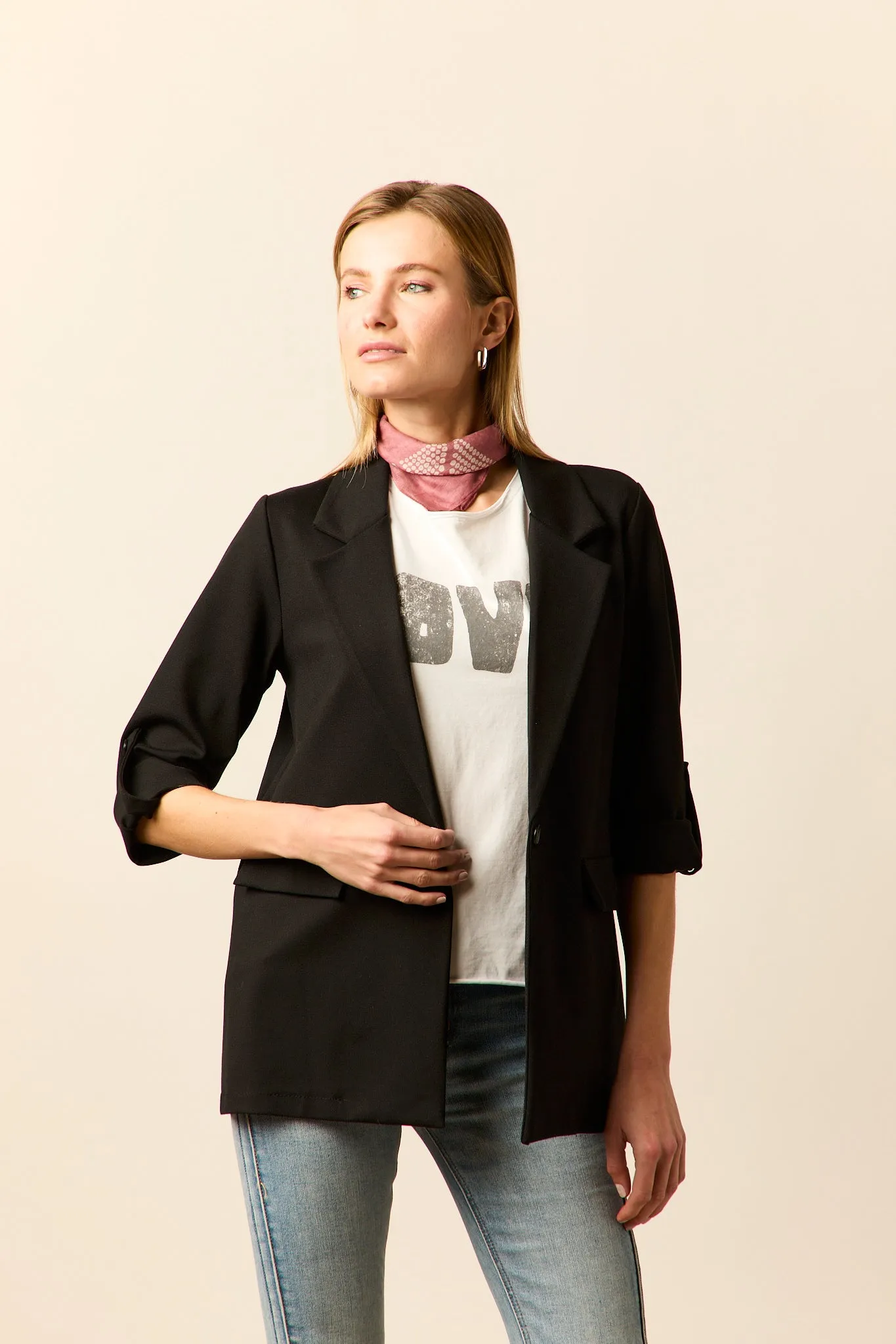 Blazer sastre larga negro