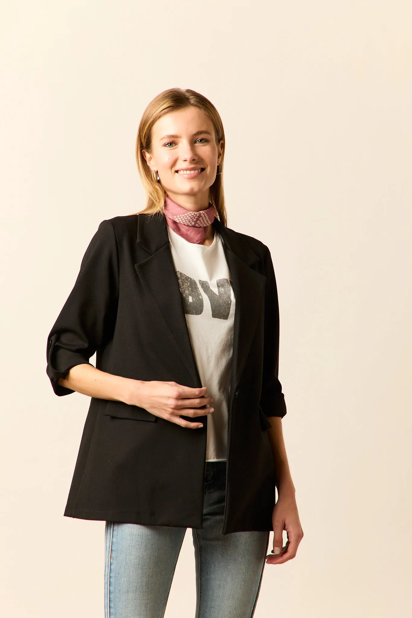 Blazer sastre larga negro
