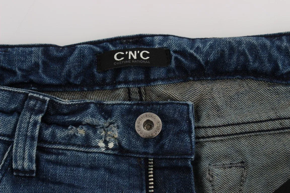 Blue Cotton Regular Fit Denim Jeans