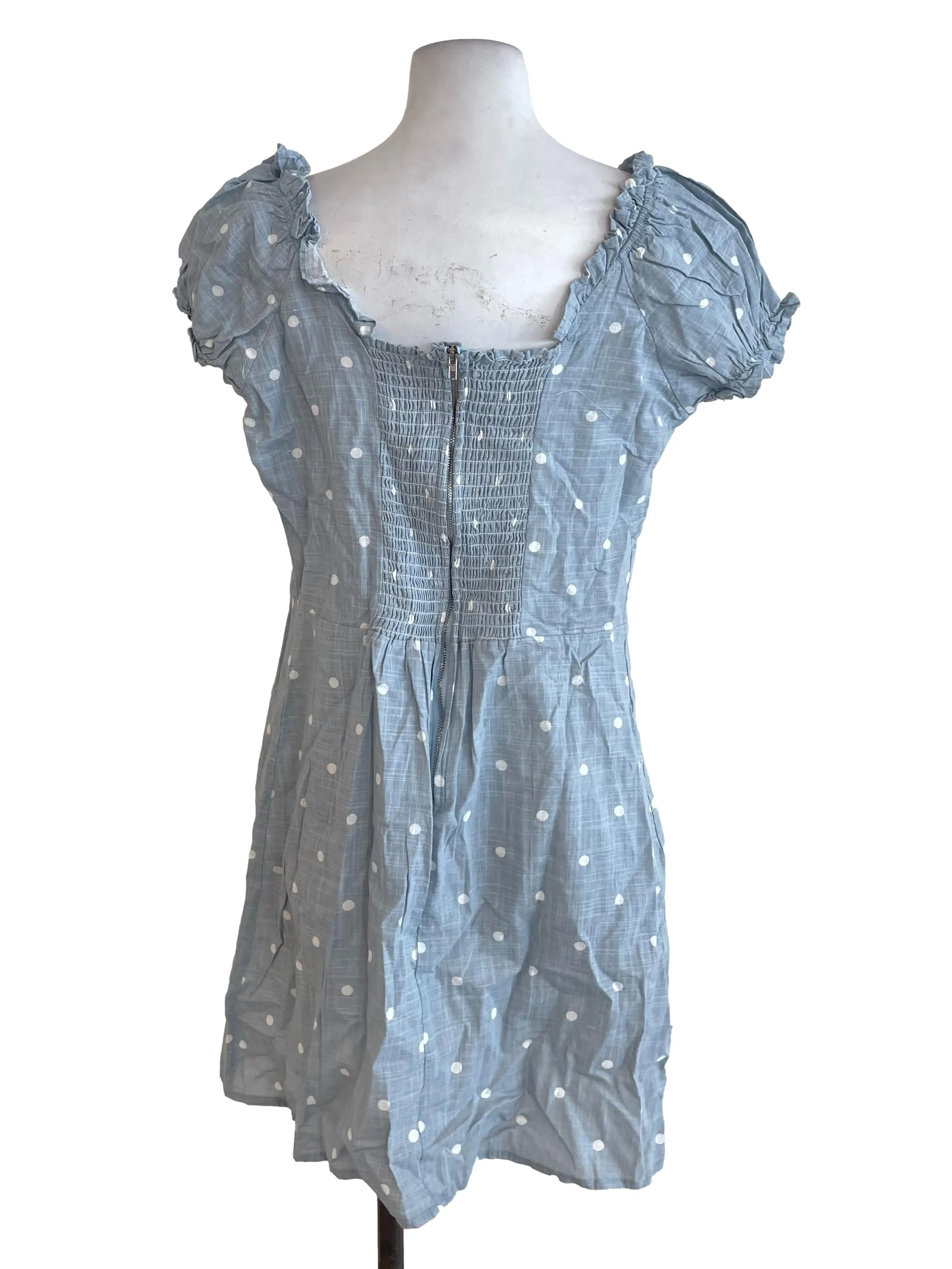 Blue Denim Double Button Jeans