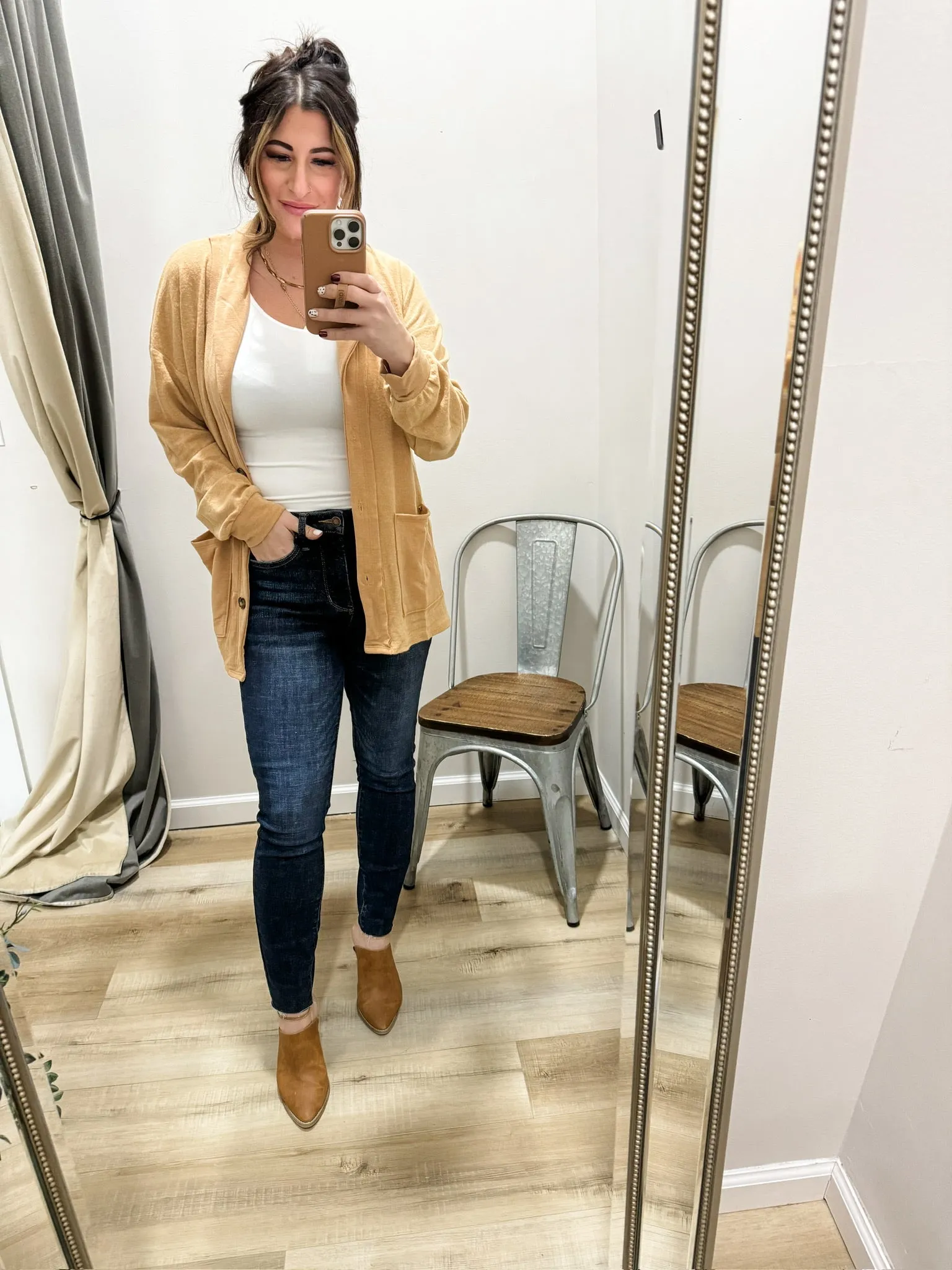 Button Up Long Sleeve Cardigan