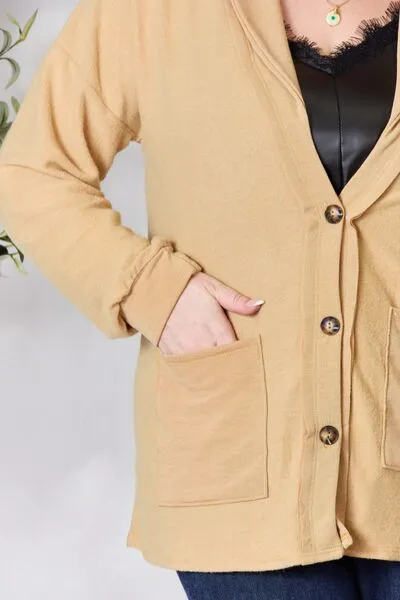 Button Up Long Sleeve Cardigan