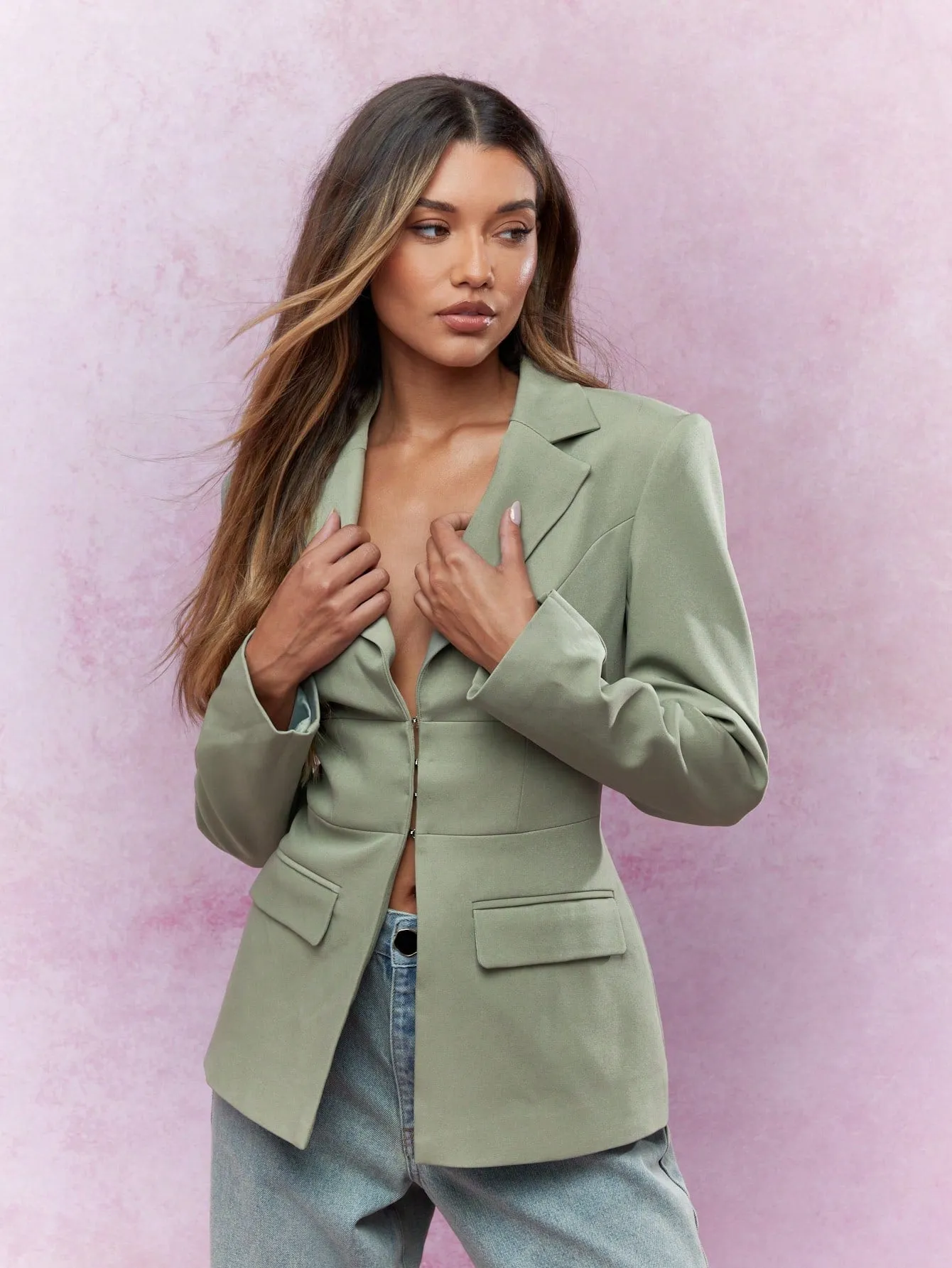 Chaqueta Blazer Elegante Salvia
