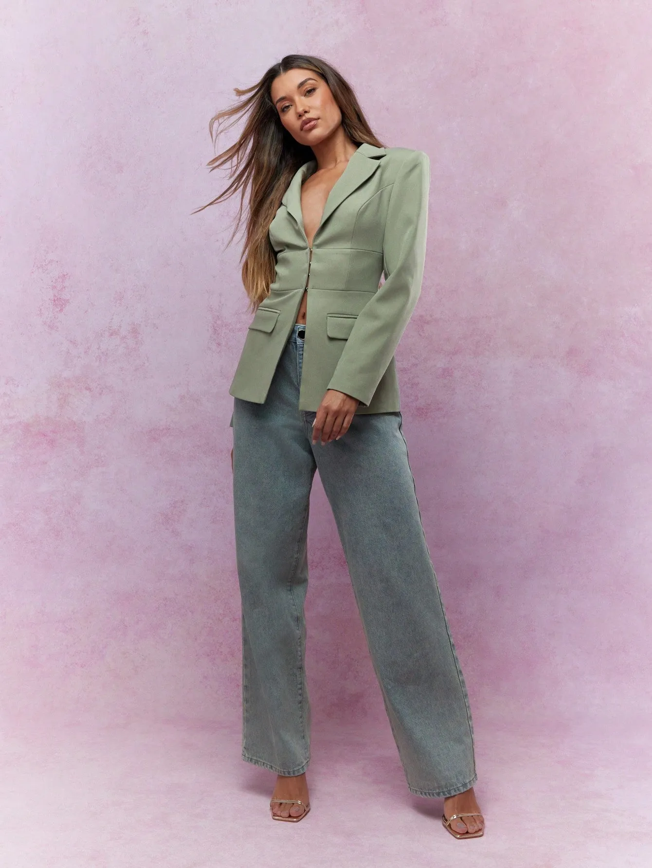 Chaqueta Blazer Elegante Salvia