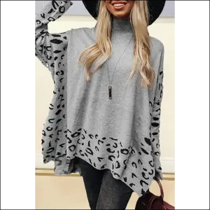 Chic Gray Leopard Sweater: Roar , Needful Things! 🐆
