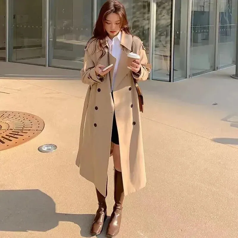 Chic Women's Double-Sided Trench Coat