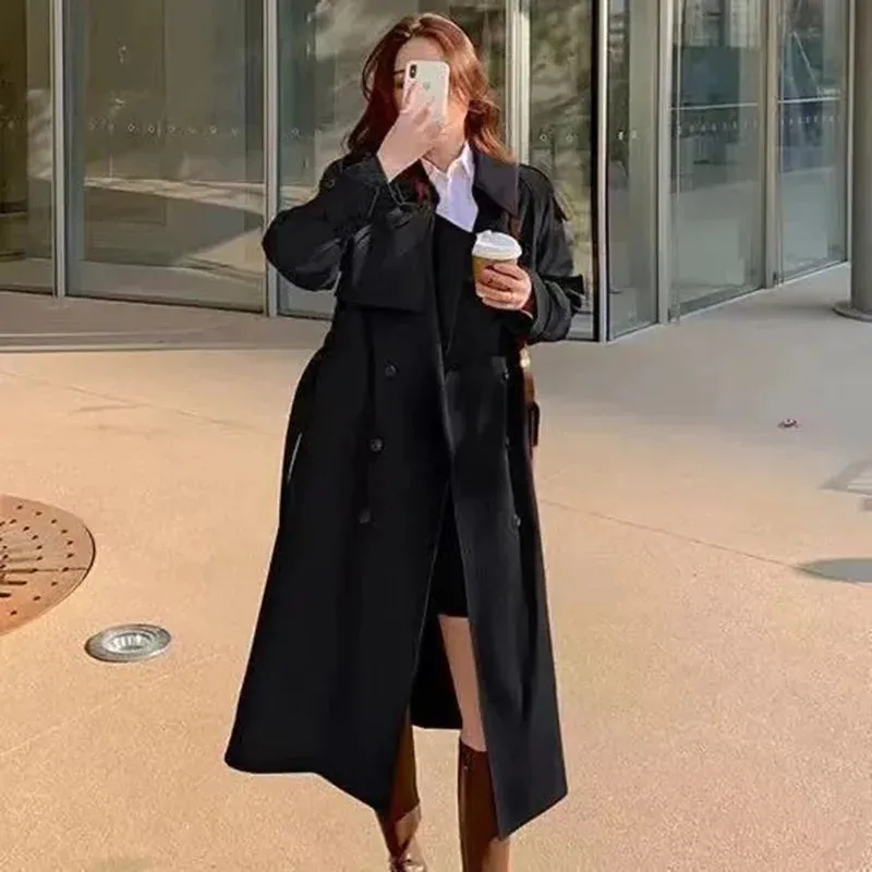 Chic Women's Double-Sided Trench Coat