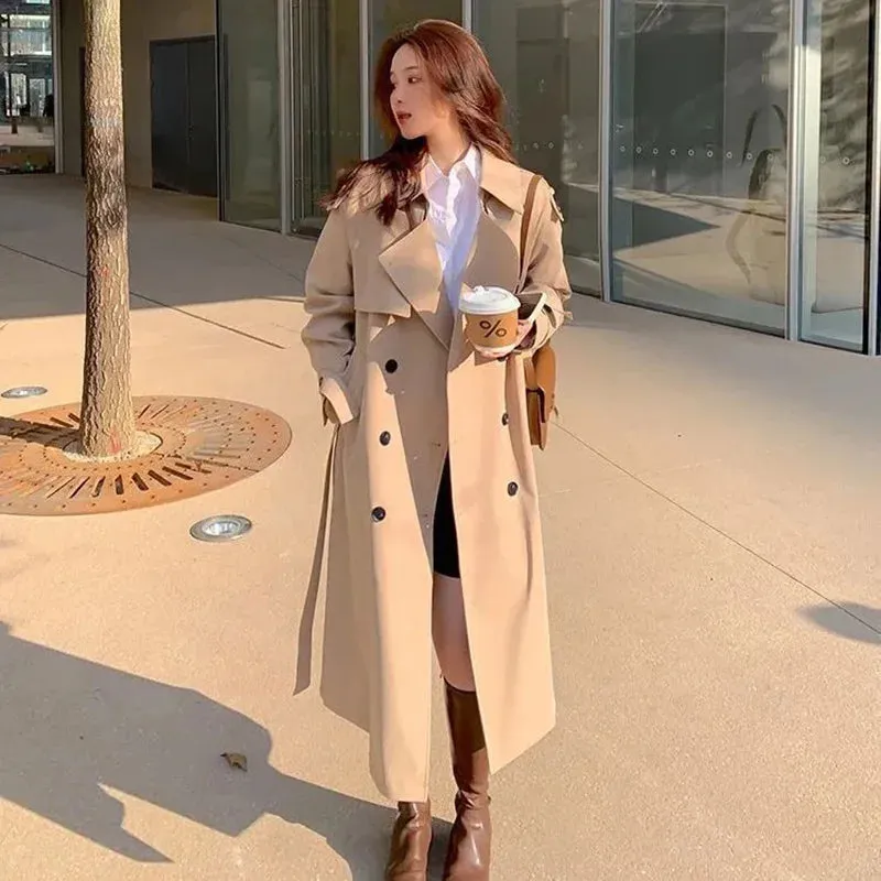 Chic Women's Double-Sided Trench Coat