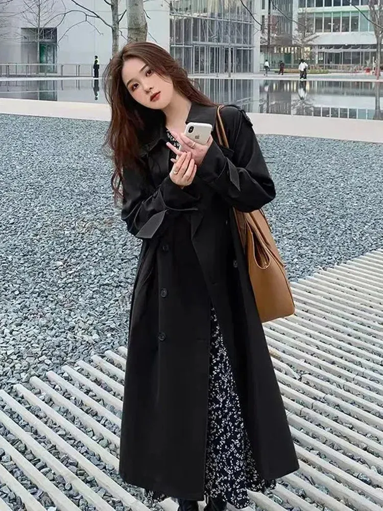 Chic Women's Double-Sided Trench Coat